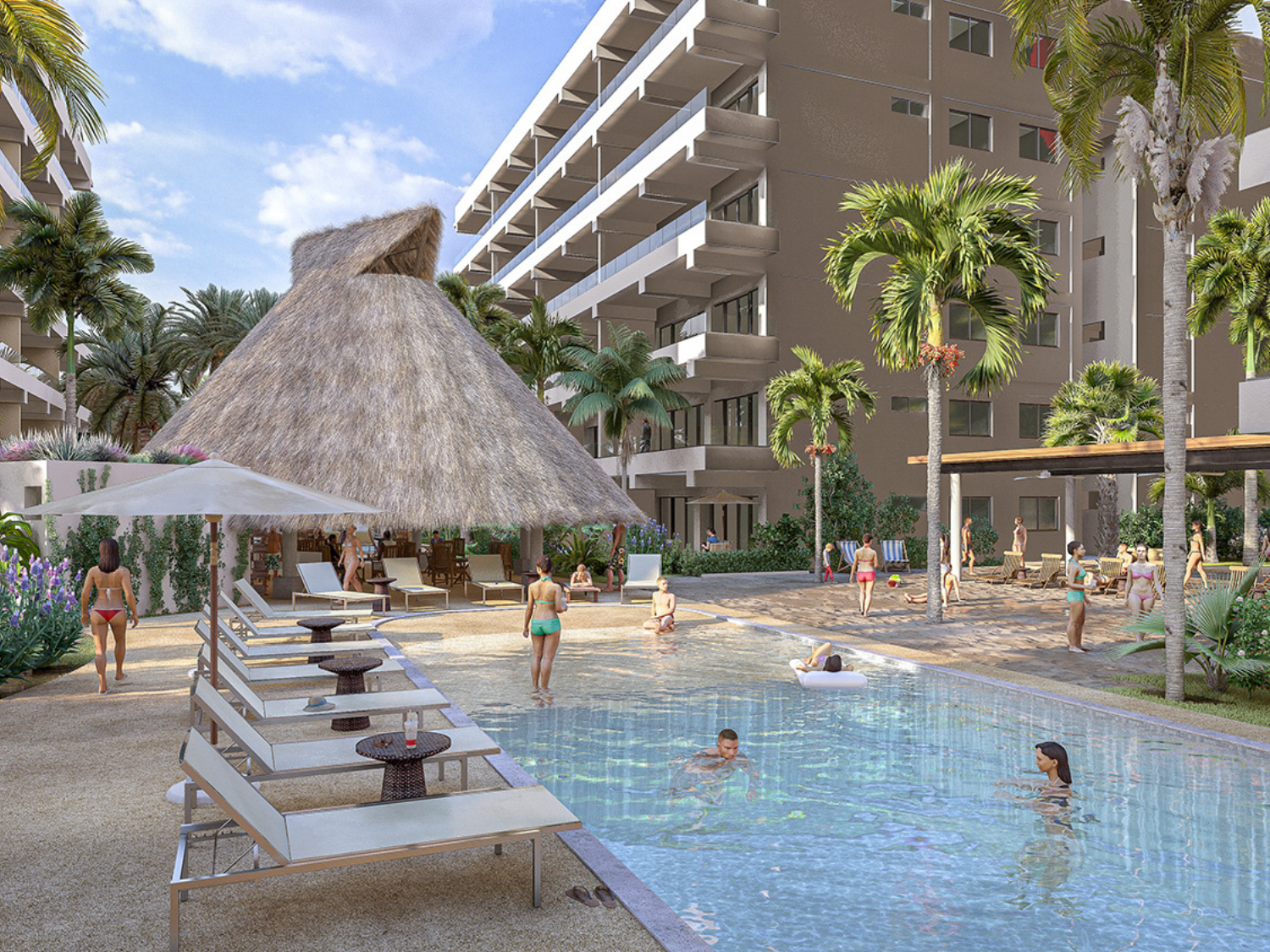Alberca de Palmarena, departamentos en preventa en Nuevo Vallarta
