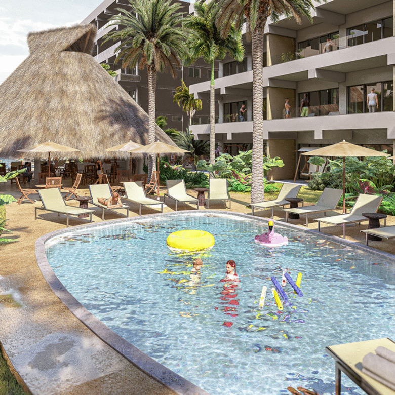 Alberca de Palmarena, departamentos en preventa en Nuevo Vallarta