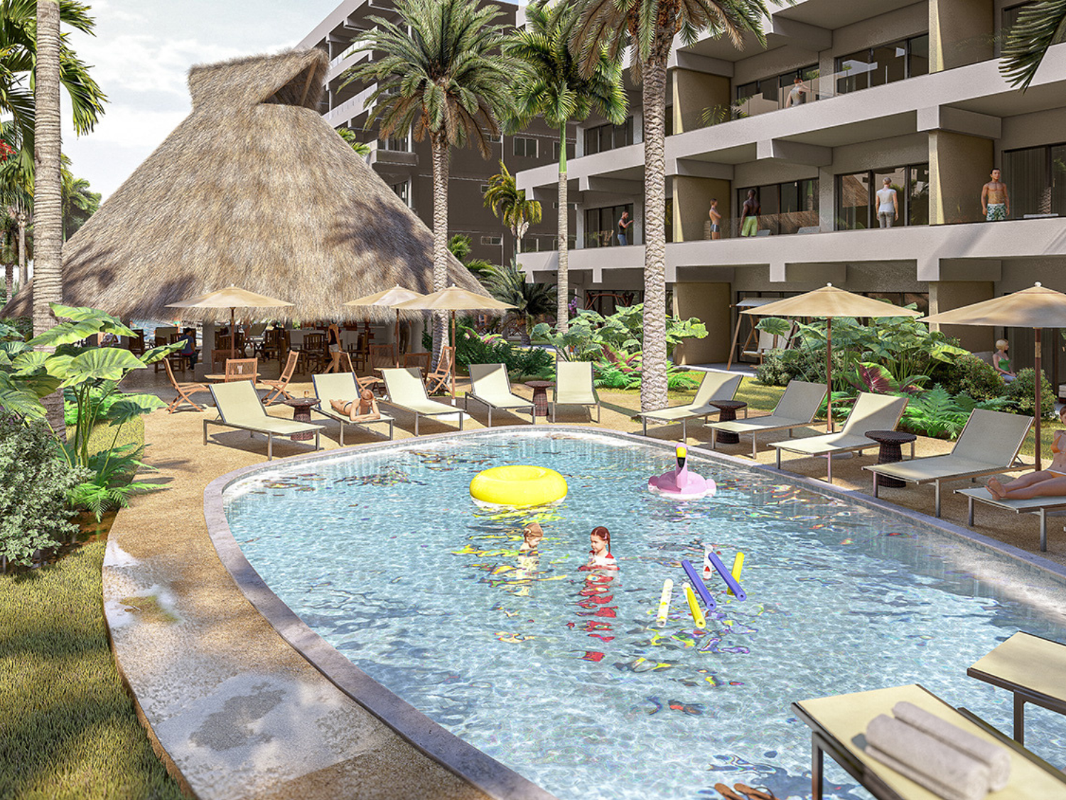 Alberca de Palmarena, departamentos en preventa en Nuevo Vallarta