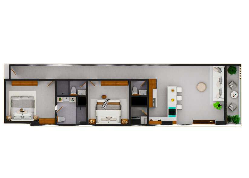 Prototipo F del proyecto Náana Tower en Bucerías