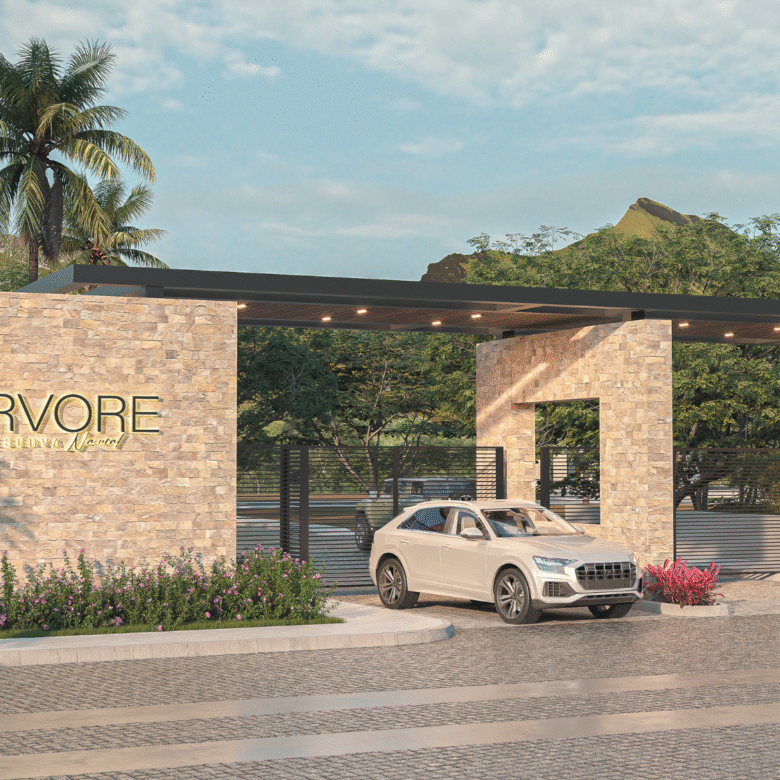 Entrada y caseta de seguridad de Arvore, casas en preventa en Puerto Vallarta