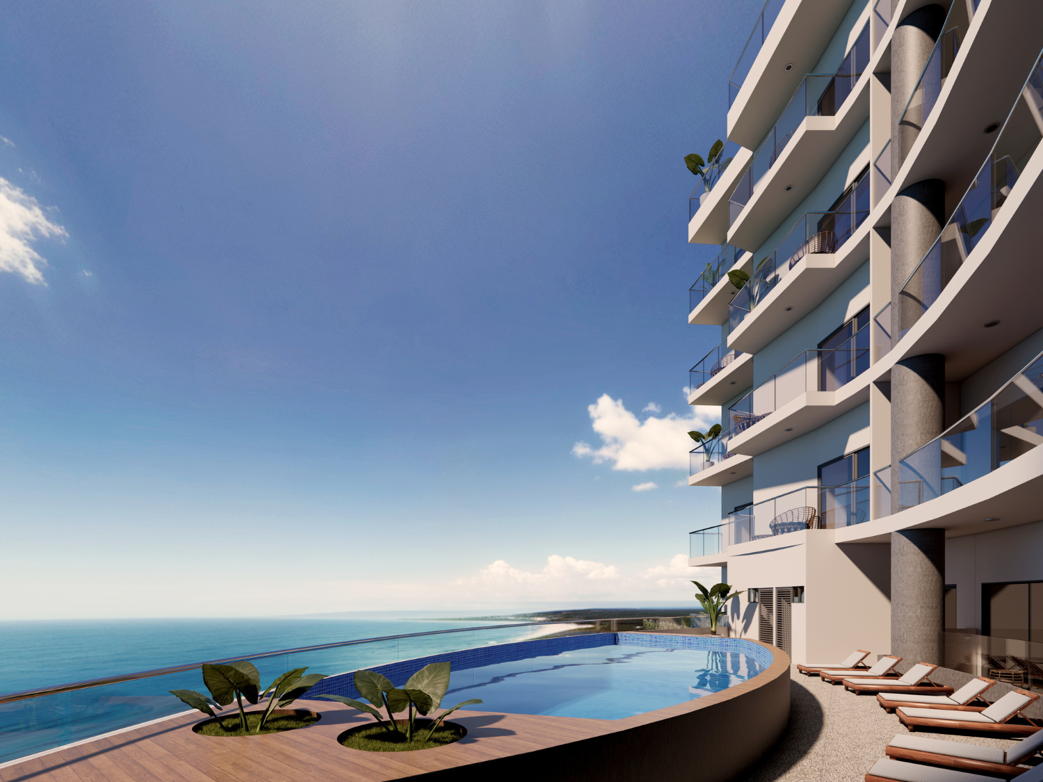 Rooftop y alberca con acabados de lujos, departamentos de Bahiban, en venta en Bucerías a pie de playa y preventa
