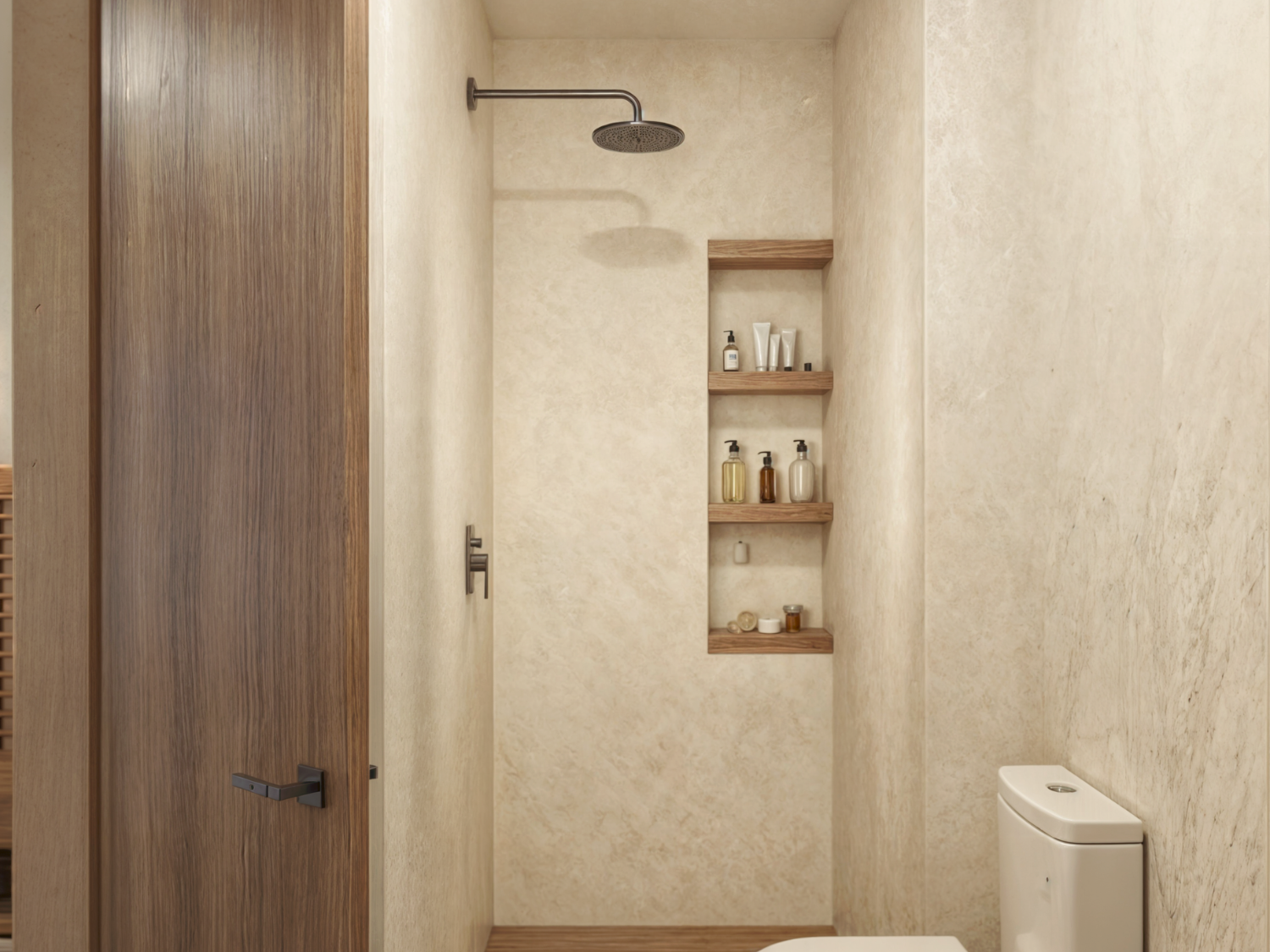 Baño de Nukma Beachfront Life, un proyecto en preventa con departamentos en venta en La Peñita de Jaltemba.