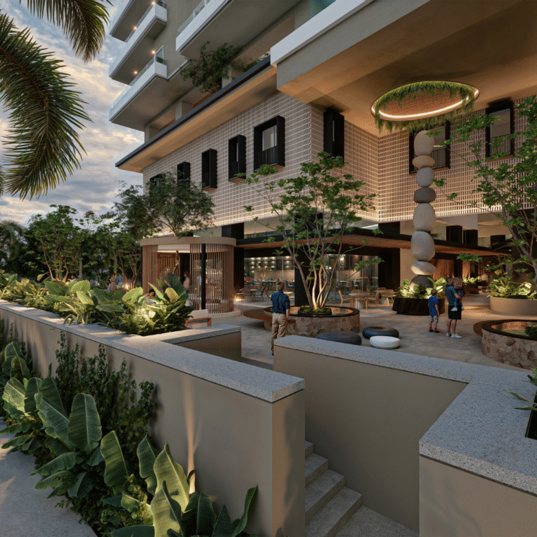 Amenidades de V'Boulevard, departamentos de lujo en venta Puerto Vallarta con vista al mar y a unos pasos del centro y del malecón de Puerto Vallarta