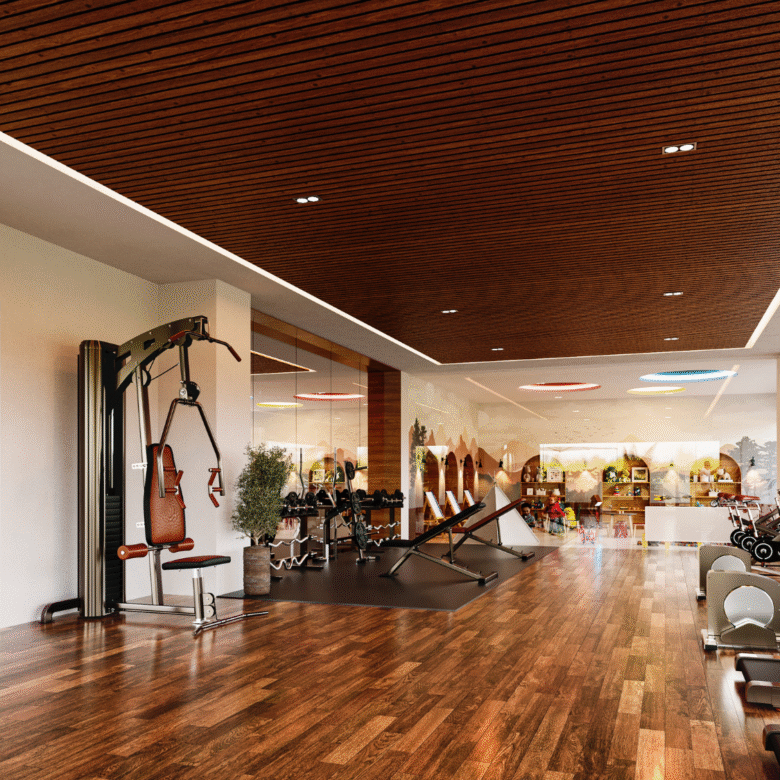 Gimnasio de DUE, departamentos en Puerto Vallarta en venta con vista al mar