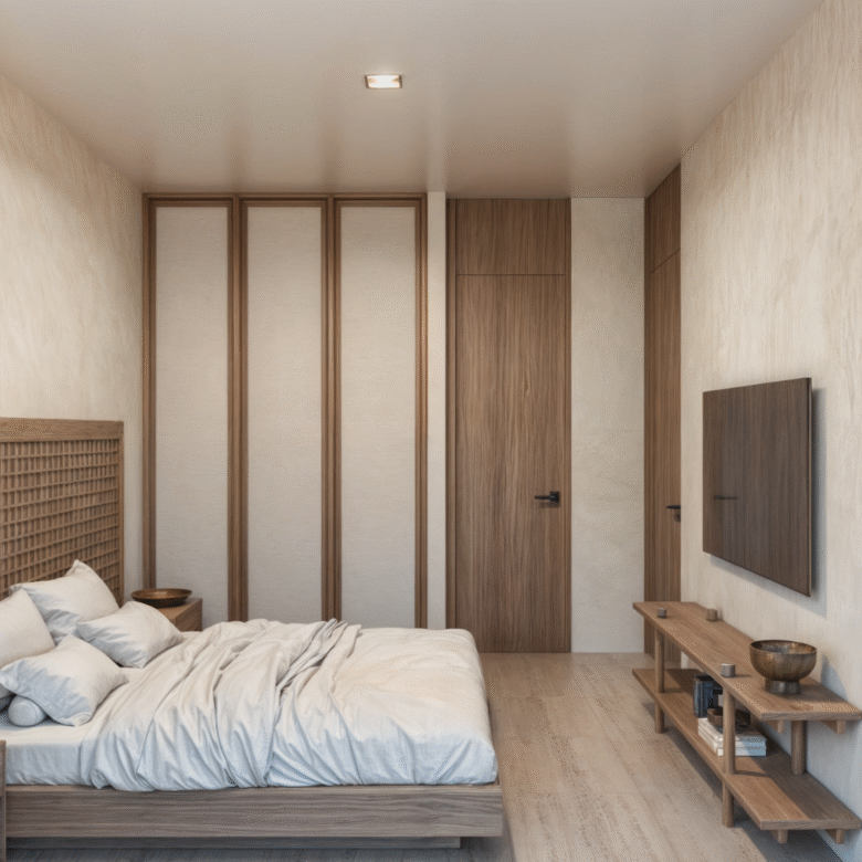 Recámara de Nukma Beachfront Life, un proyecto en preventa con departamentos en venta en La Peñita de Jaltemba.