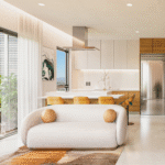 Sala de DUE, departamentos en Puerto Vallarta en venta con vista al mar