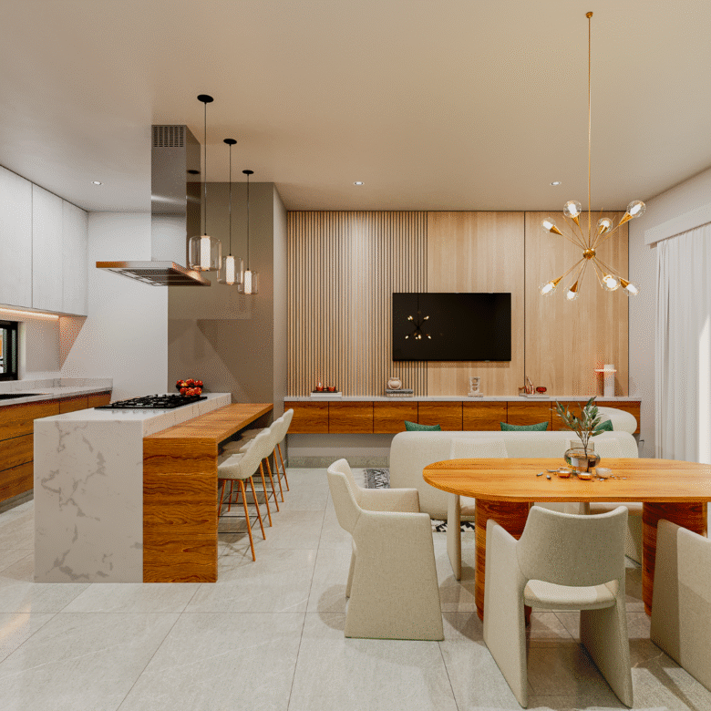 Sala comedor de Teca - Arvore, casas en preventa en Puerto Vallarta