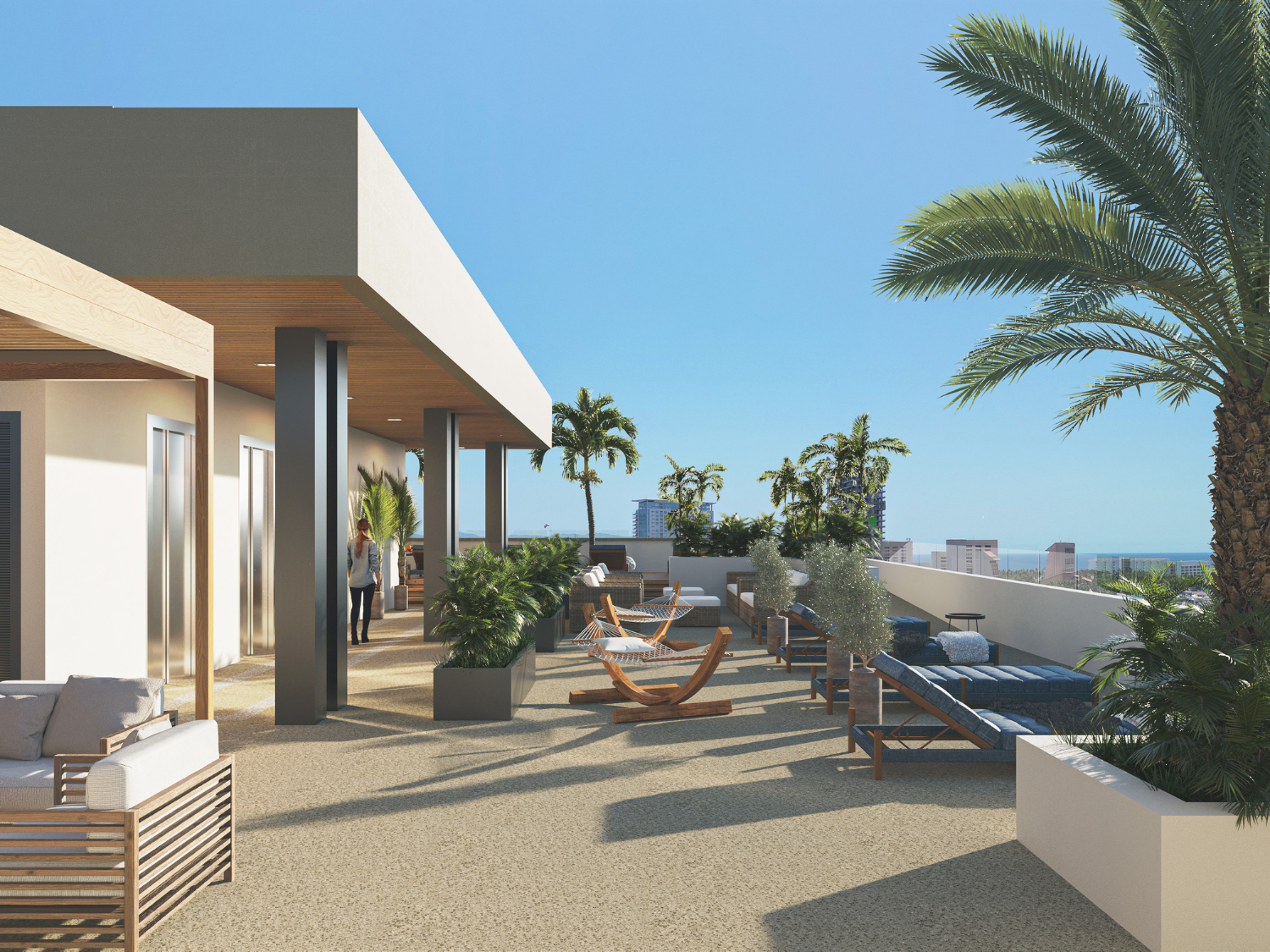Terraza de DUE, departamentos en Puerto Vallarta en venta con vista al mar