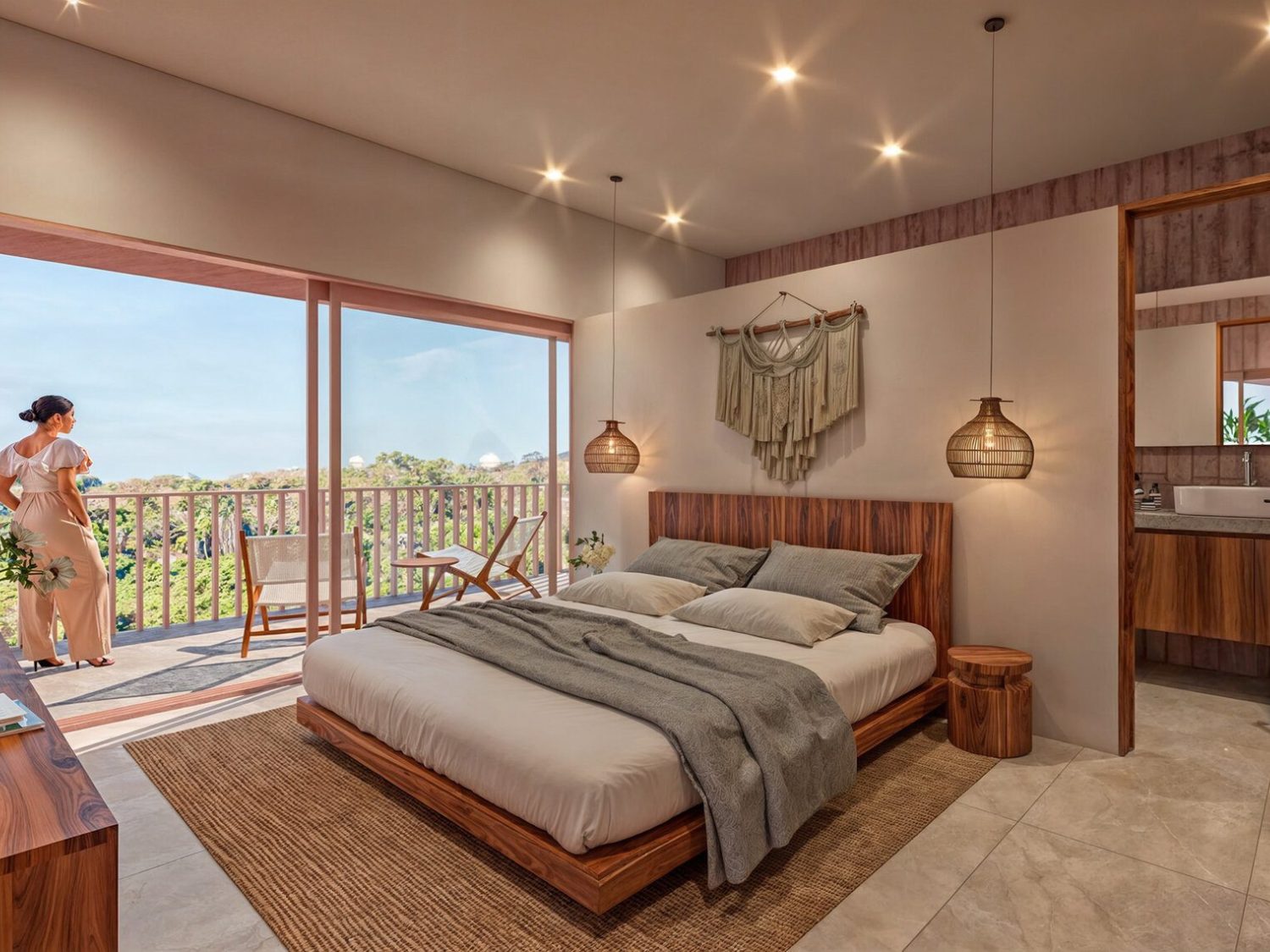 Recámara de casa en venta en Sayulita.