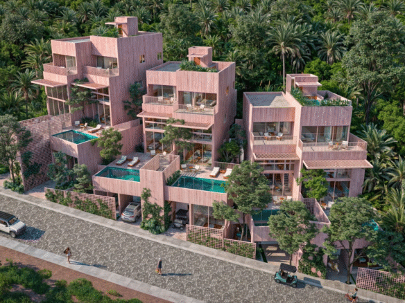 Fachadas de casa en venta en Sayulita.