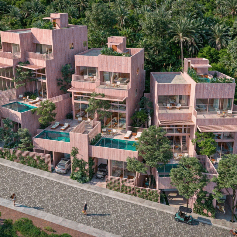 Fachadas de casa en venta en Sayulita.