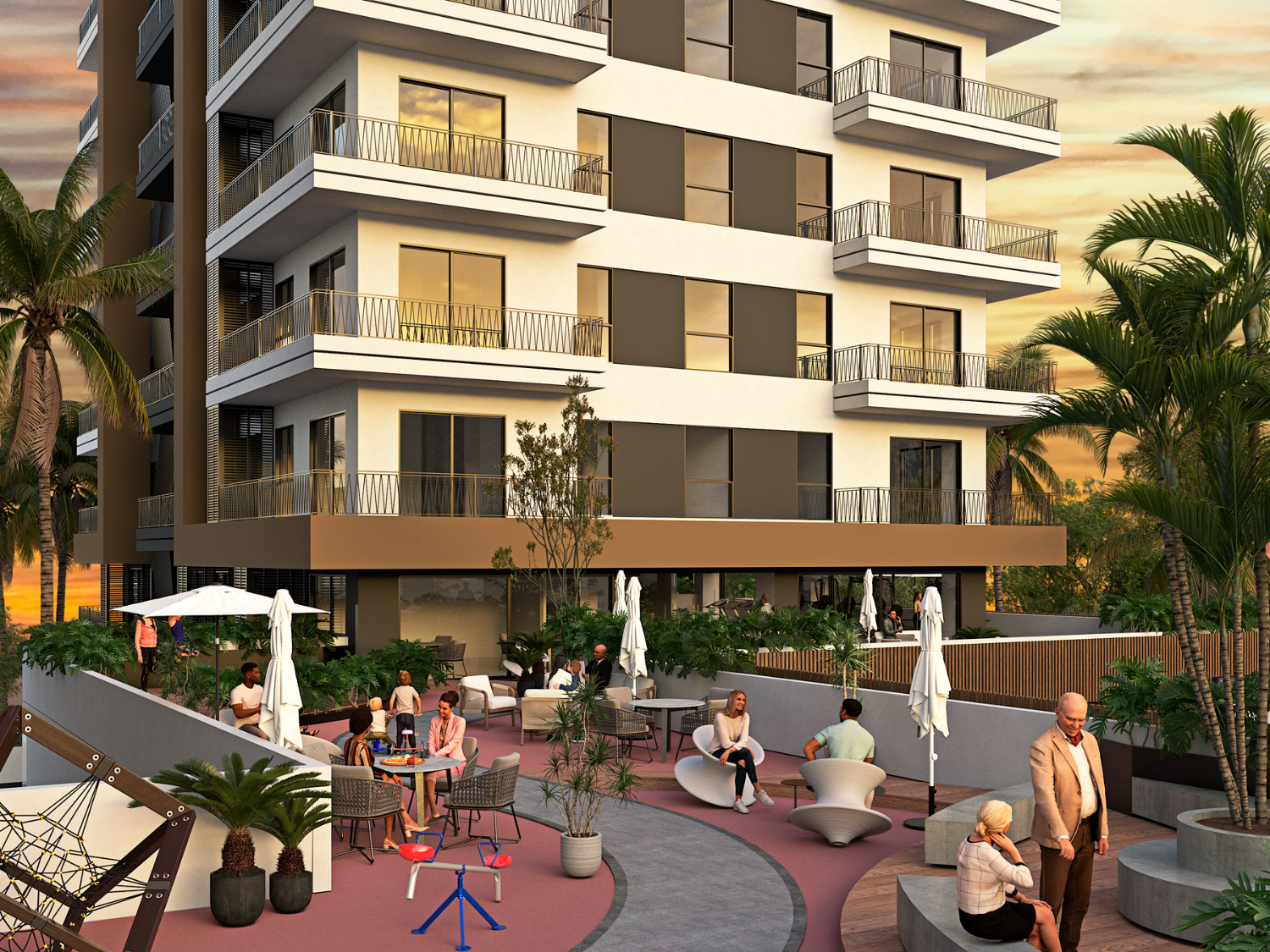Parque lineal de DUE, departamentos en Puerto Vallarta en venta con vista al mar