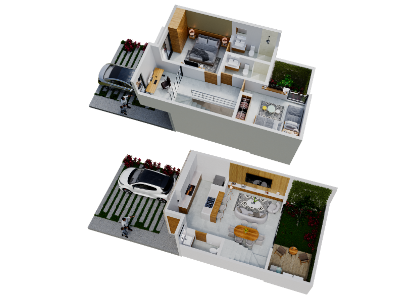 Casas en venta del prototipo Cacau, del desarrollo Arvore.