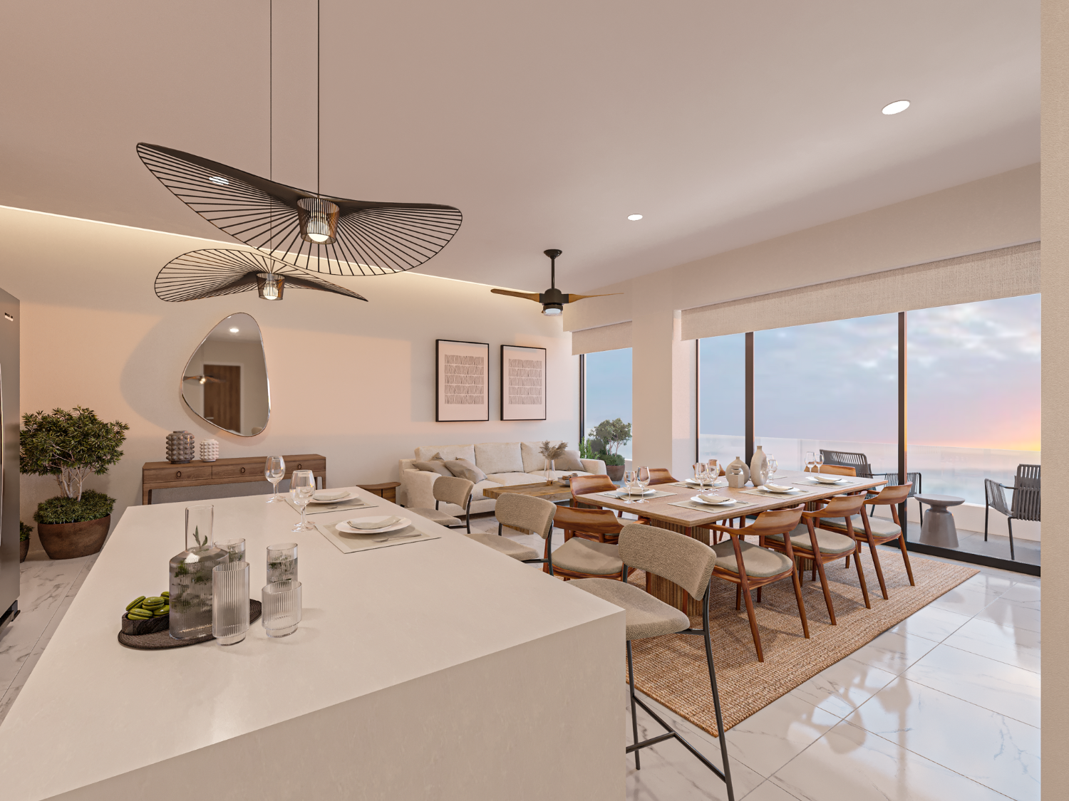 Sala de Xano, Bucerías, proyecto en preventa de departamentos en Bucerías a unas cuadras de la playa
