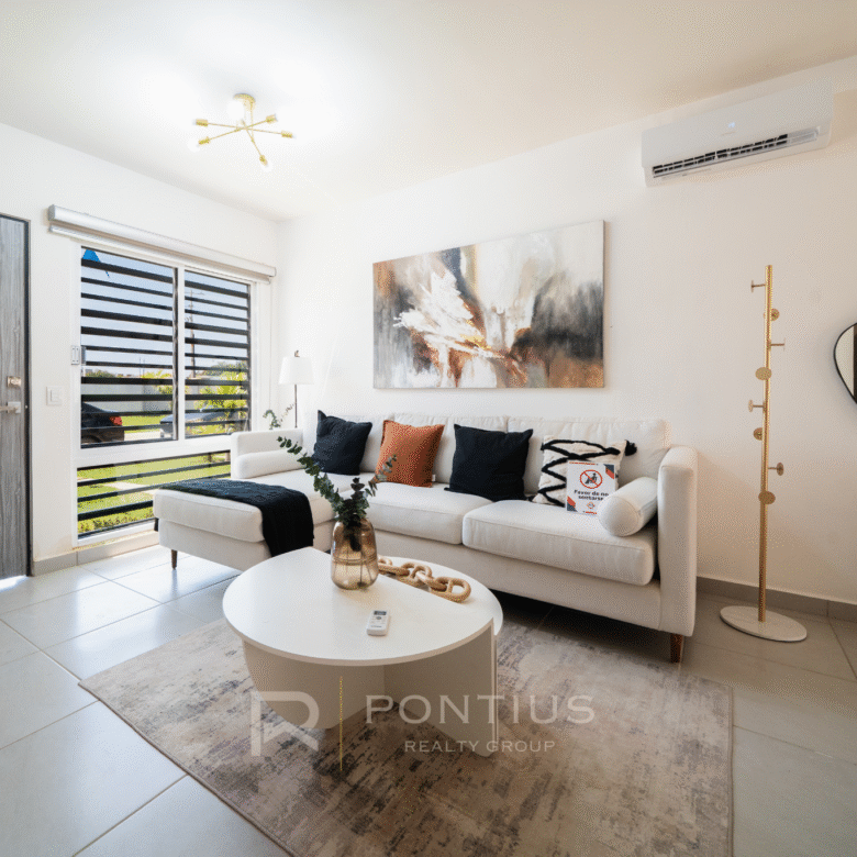 Modelo Ambar de Zafiro Residencial, departamentos en venta en San Vicente, Bahía de Banderas. Sala