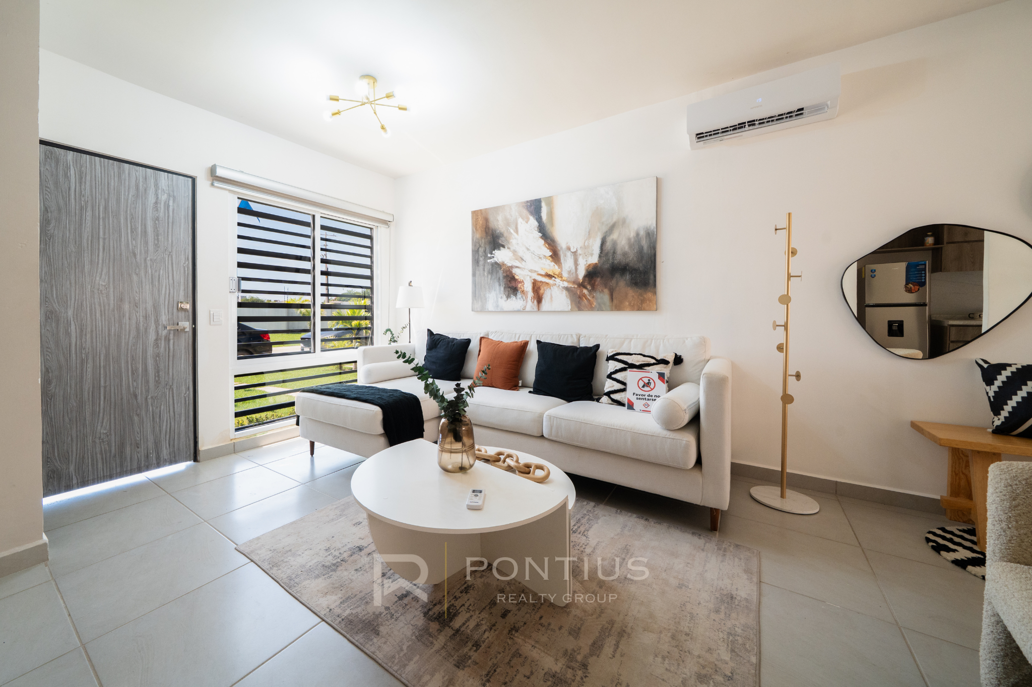 Modelo Ambar de Zafiro Residencial, departamentos en venta en San Vicente, Bahía de Banderas. Sala