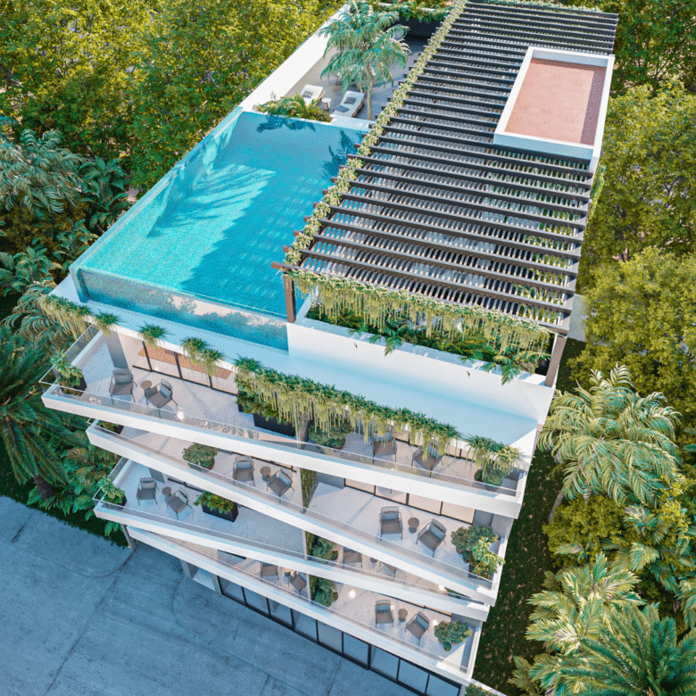 Rooftop de Xano, Bucerías, proyecto en preventa de departamentos en Bucerías a unas cuadras de la playa