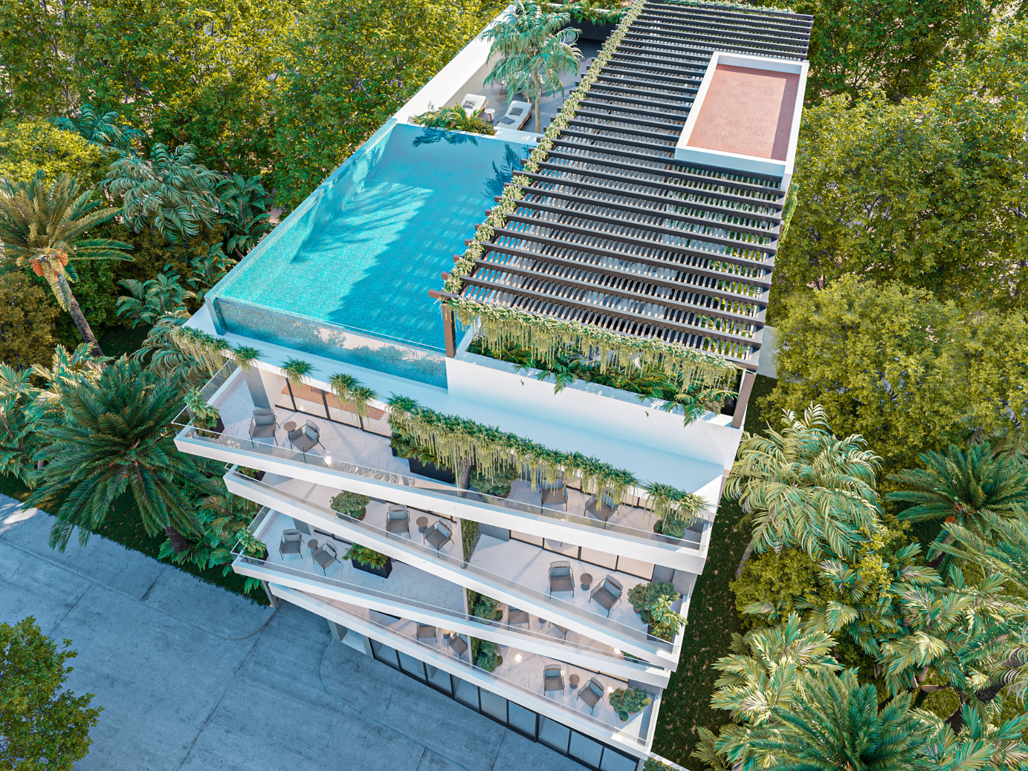 Rooftop de Xano, Bucerías, proyecto en preventa de departamentos en Bucerías a unas cuadras de la playa
