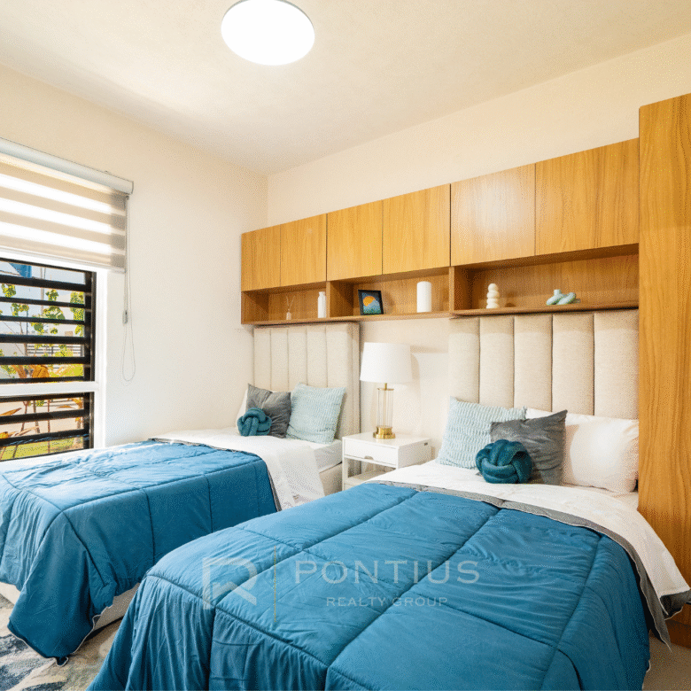 Modelo Ambar de Zafiro Residencial, departamentos en venta en San Vicente, Bahía de Banderas. Recámara secundaria