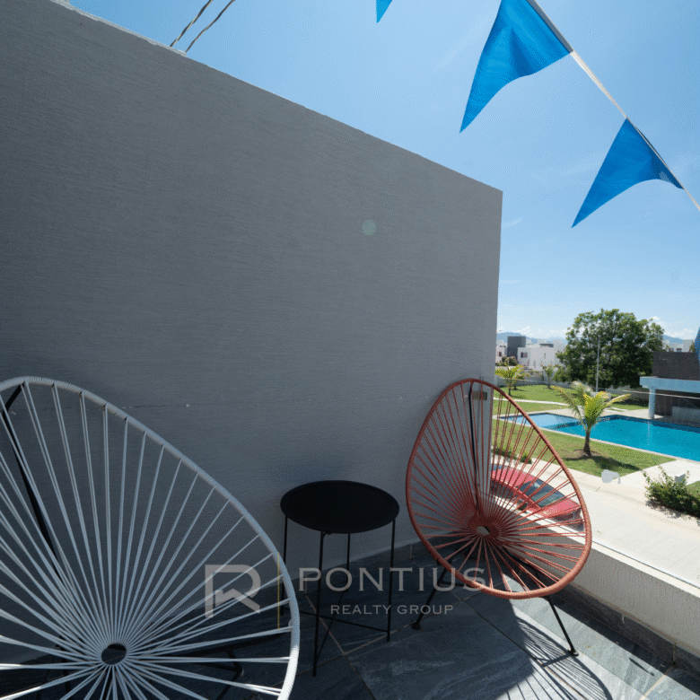 Modelo Ambar de Zafiro Residencial, departamentos en venta en San Vicente, Bahía de Banderas. Terraza de la recámara principal