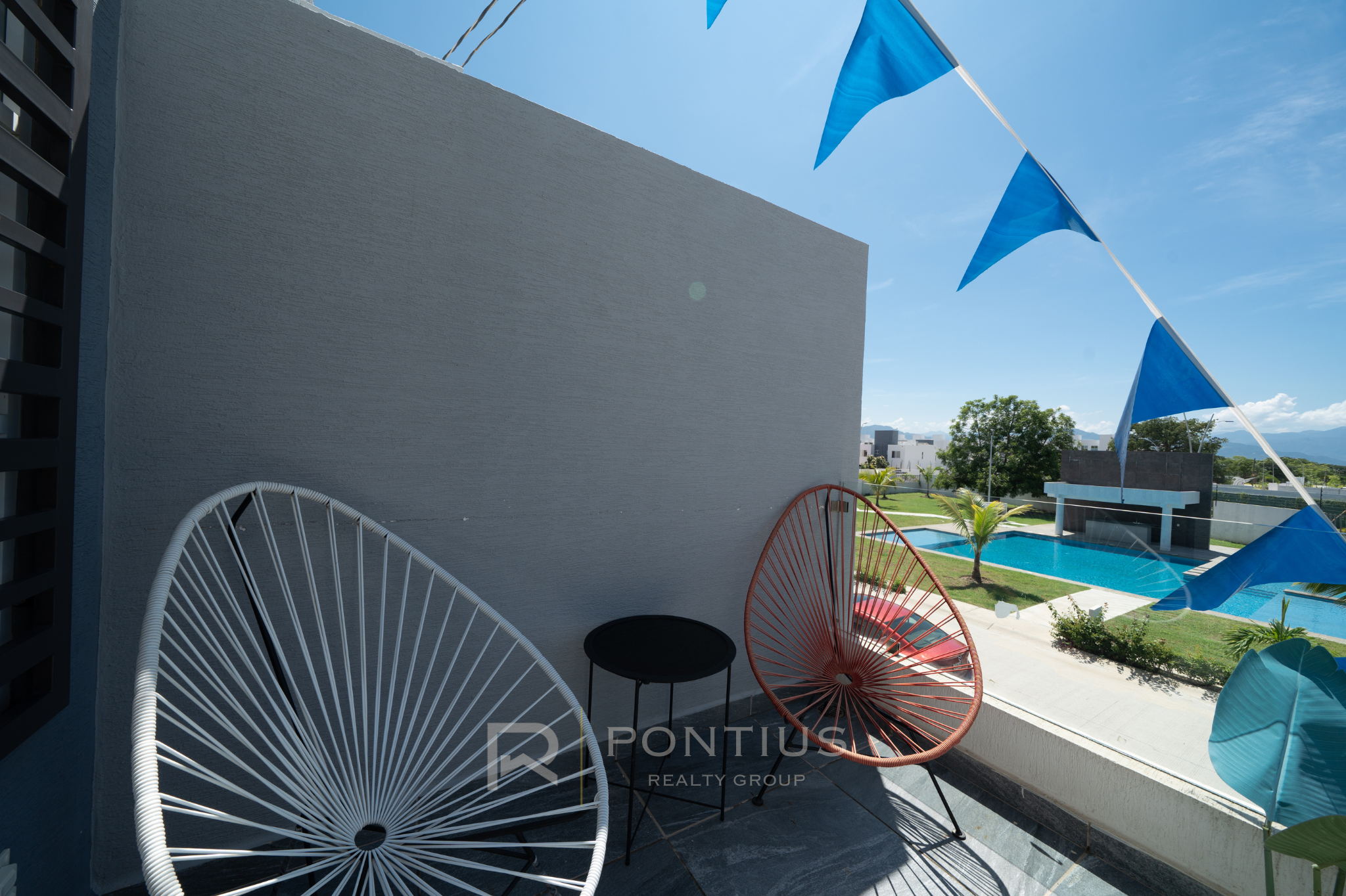 Modelo Ambar de Zafiro Residencial, departamentos en venta en San Vicente, Bahía de Banderas. Terraza de la recámara principal